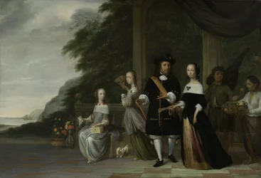 Batavian VOC Chief Merchant Pieter Cnoll and His Family